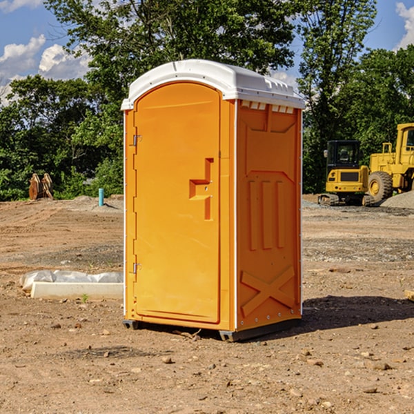 how often are the portable restrooms cleaned and serviced during a rental period in Vernon Alabama